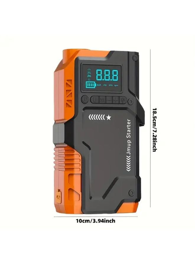 JKUOO Heavy Duty Car Jump Starter 5 in 1 Inflator 150 PSI Portable Charger LED Flashlight Machine Color - Image 2